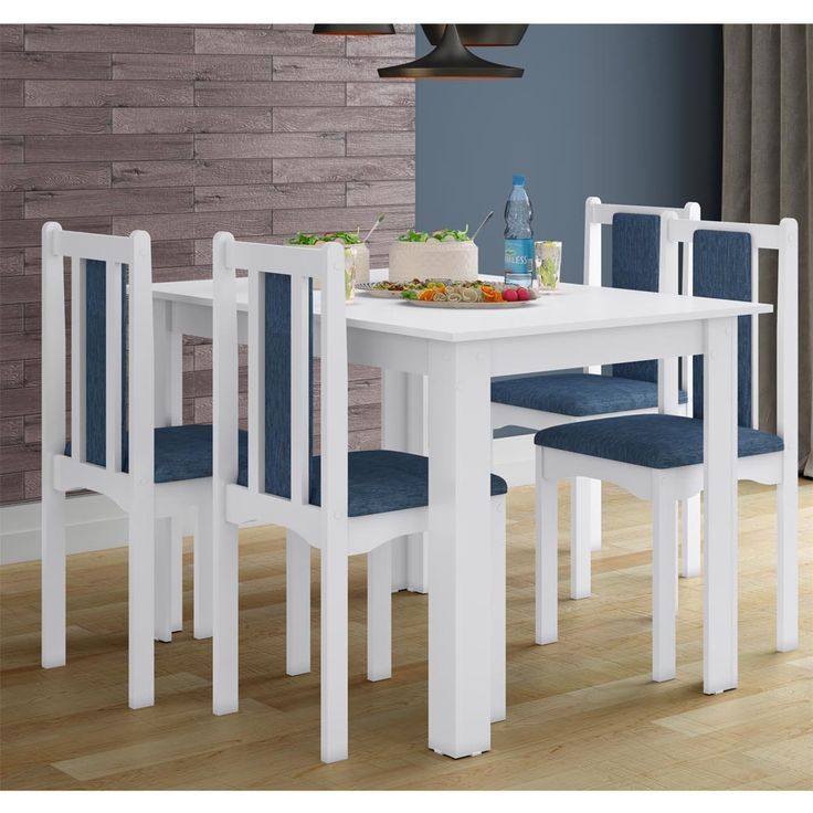 White Compact Dining Set